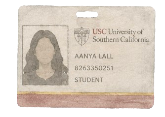 Aanya Lall — USC Student ID
